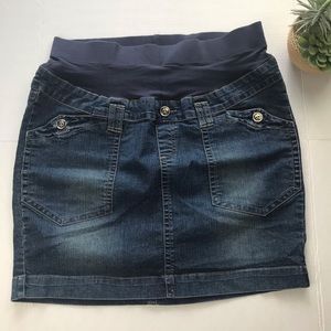 Oh Baby By Motherhood  Maternity Jeans Denim Skirt